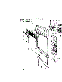 Door Details parts for Kenmore Dishwasher 587.775311 (587775311, 587 775311) from AppliancePartsPros.com