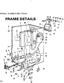 Frame Details parts for Kenmore Dishwasher 587.775311 (587775311, 587 775311) from AppliancePartsPros.com