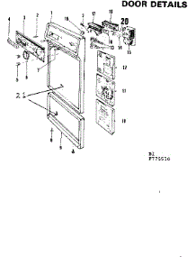 Door Details parts for Kenmore Dishwasher 587.775510 (587775510, 587 775510) from AppliancePartsPros.com