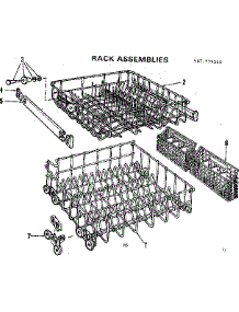 Rack Assemblies parts for Kenmore Dishwasher 587.779205 (587779205, 587 779205) from AppliancePartsPros.com