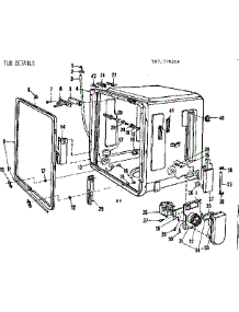 Tub Details parts for Kenmore Dishwasher 587.779205 (587779205, 587 779205) from AppliancePartsPros.com