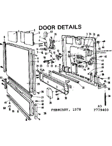 Door Details parts for Kenmore Dishwasher 587.779400 (587779400, 587 779400) from AppliancePartsPros.com
