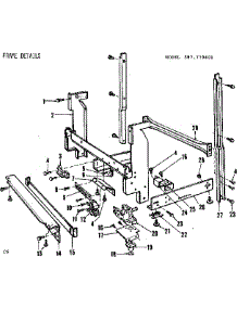 Frame Details parts for Kenmore Dishwasher 587.779401 (587779401, 587 779401) from AppliancePartsPros.com
