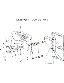 Detergent Cup Details parts for Kenmore Dishwasher 587.779500 (587779500, 587 779500) from AppliancePartsPros.com