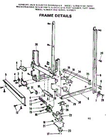 Frame Details parts for Kenmore Dishwasher 587.792201 (587792201, 587 792201) from AppliancePartsPros.com