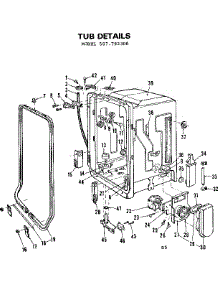 Tub Details parts for Kenmore Dishwasher 587.792300 (587792300, 587 792300) from AppliancePartsPros.com