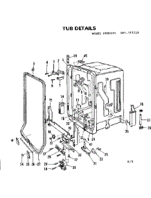 Tub Details parts for Kenmore Dishwasher 587.795310 (587795310, 587 795310) from AppliancePartsPros.com