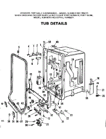 Tub Details parts for Kenmore Dishwasher 587.795410 (587795410, 587 795410) from AppliancePartsPros.com