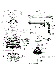 Motor, Heater, And Spray Arm Details parts for Kenmore Dishwasher 587.795510 (587795510, 587 795510) from AppliancePartsPros.com