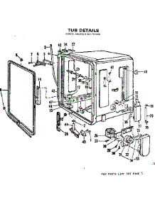 Tub Details parts for Kenmore Dishwasher 587.797200 (587797200, 587 797200) from AppliancePartsPros.com