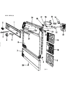 Door Details parts for Kenmore Dishwasher 587.798210 (587798210, 587 798210) from AppliancePartsPros.com