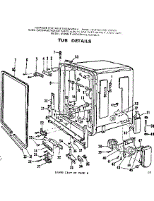 Tub Details parts for Kenmore Dishwasher 587.799510 (587799510, 587 799510) from AppliancePartsPros.com
