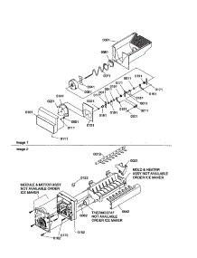 Ice Bucket Auger / Ice Maker parts for Kenmore Refrigerator 596.50399990 (59650399990, 596 50399990) from AppliancePartsPros.com