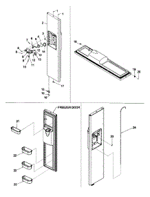 Freezer Door parts for Kenmore Refrigerator 596.52674200 (59652674200, 596 52674200) from AppliancePartsPros.com