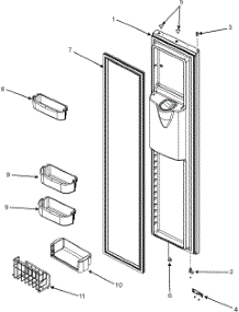 Freezer Door parts for Kenmore Refrigerator 596.55664500 (59655664500, 596 55664500) from AppliancePartsPros.com