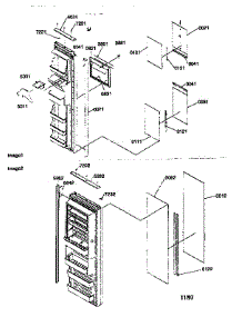 Ref / Freezer Door Trim Panels parts for Kenmore Refrigerator 596.57082791 (59657082791, 596 57082791) from AppliancePartsPros.com