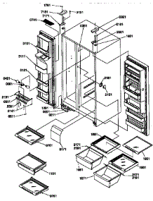 Shelves, Lights And Hinges parts for Kenmore Refrigerator 596.57087790 (59657087790, 596 57087790) from AppliancePartsPros.com