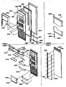 Refrigerator Door parts for Kenmore Refrigerator 596.57089790 (59657089790, 596 57089790) from AppliancePartsPros.com