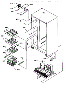 Freezer Shelves And Light parts for Kenmore Refrigerator 596.57542790 (59657542790, 596 57542790) from AppliancePartsPros.com