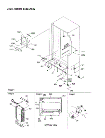 Drain, Rollers Evap Assembly parts for Kenmore Refrigerator 596.58632891 (59658632891, 596 58632891) from AppliancePartsPros.com