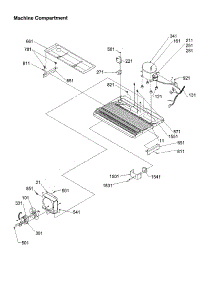 Machine Compartment parts for Kenmore Refrigerator 596.58634000 (59658634000, 596 58634000) from AppliancePartsPros.com