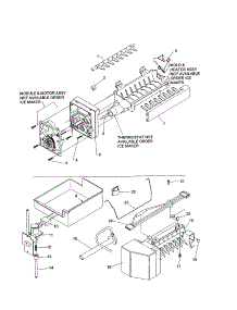 Icemaker parts for Kenmore Refrigerator 596.61144101 (59661144101, 596 61144101) from AppliancePartsPros.com