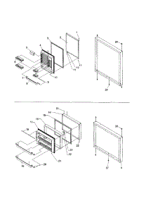 Door parts for Kenmore Refrigerator 596.61154101 (59661154101, 596 61154101) from AppliancePartsPros.com