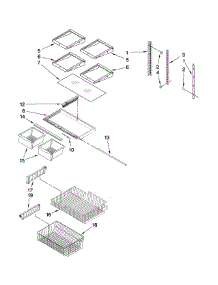 Shelf Parts parts for Kenmore Refrigerator 596.68042802 (59668042802, 596 68042802) from AppliancePartsPros.com