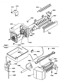 Ice Maker Assembly And Parts parts for Kenmore Refrigerator 596.68147791 (59668147791, 596 68147791) from AppliancePartsPros.com