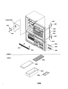 Door Handle And Accessories parts for Kenmore Refrigerator 596.68147891 (59668147891, 596 68147891) from AppliancePartsPros.com
