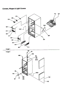 Covers, Hinges And Light Covers parts for Kenmore Refrigerator 596.69879991 (59669879991, 596 69879991) from AppliancePartsPros.com