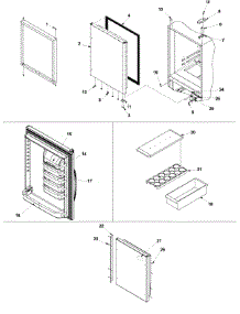 Refrigerator Door parts for Kenmore Refrigerator 596.72259201 (59672259201, 596 72259201) from AppliancePartsPros.com