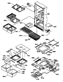 Shelving Assemblies parts for Kenmore Refrigerator 596.77272790 (59677272790, 596 77272790) from AppliancePartsPros.com