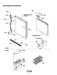 Door Handles And Accessories parts for Kenmore Refrigerator 596.79162990 (59679162990, 596 79162990) from AppliancePartsPros.com