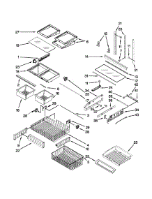 Shelf Parts parts for Kenmore Refrigerator 596.79219011 (59679219011, 596 79219011) from AppliancePartsPros.com