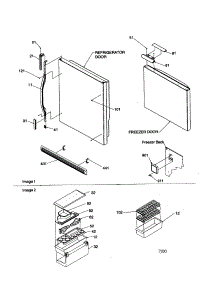 Door, Handles And Accessories parts for Kenmore Refrigerator 596.79274992 (59679274992, 596 79274992) from AppliancePartsPros.com