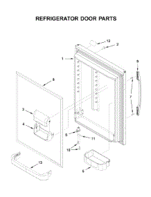 Refrigerator Door Parts parts for Kenmore Refrigerator 596.79343511 (59679343511, 596 79343511) from AppliancePartsPros.com