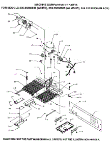 Machine Compartment parts for Kenmore Refrigerator 596.95308200 (59695308200, 596 95308200) from AppliancePartsPros.com