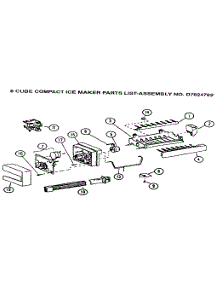 Cube Compact Ice Maker parts for Kenmore Refrigerator 596.9535680 (5969535680, 596 9535680) from AppliancePartsPros.com