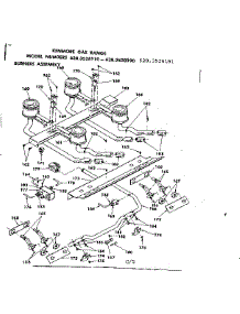 Top Burners Assembly parts for Kenmore Range 628.3528190 (6283528190, 628 3528190) from AppliancePartsPros.com