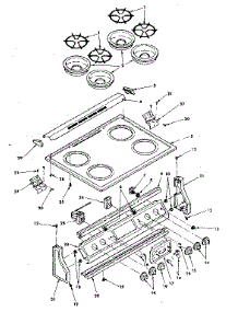 Control Panel And Cooktop Assemblies parts for Kenmore Range 628.3538251 (6283538251, 628 3538251) from AppliancePartsPros.com