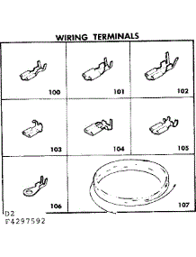Wiring Terminals parts for Kenmore Range 628.4297592 (6284297592, 628 4297592) from AppliancePartsPros.com