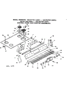 Control Panel And Cooktop Assemblies parts for Kenmore Range 628.4517914 (6284517914, 628 4517914) from AppliancePartsPros.com