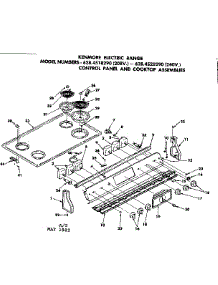 Control Panel And Cooktop Assemblies parts for Kenmore Range 628.4528290 (6284528290, 628 4528290) from AppliancePartsPros.com