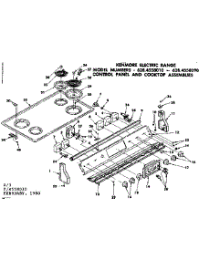 Control Panel And Cooktop Assemblies parts for Kenmore Range 628.4558010 (6284558010, 628 4558010) from AppliancePartsPros.com