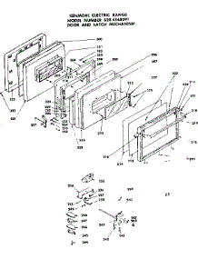 Door And Latch Mechanism parts for Kenmore Range 628.4568091 (6284568091, 628 4568091) from AppliancePartsPros.com