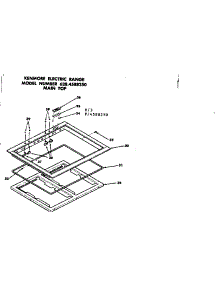 Main Top parts for Kenmore Range 628.4588250 (6284588250, 628 4588250) from AppliancePartsPros.com