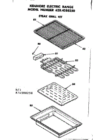 Steak Grill parts for Kenmore Range 628.4588250 (6284588250, 628 4588250) from AppliancePartsPros.com