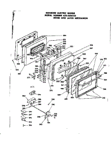 Door And Latch Mechanism parts for Kenmore Range 628.4588250 (6284588250, 628 4588250) from AppliancePartsPros.com