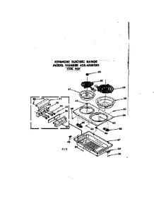 Coil Top parts for Kenmore Range 628.4588250 (6284588250, 628 4588250) from AppliancePartsPros.com